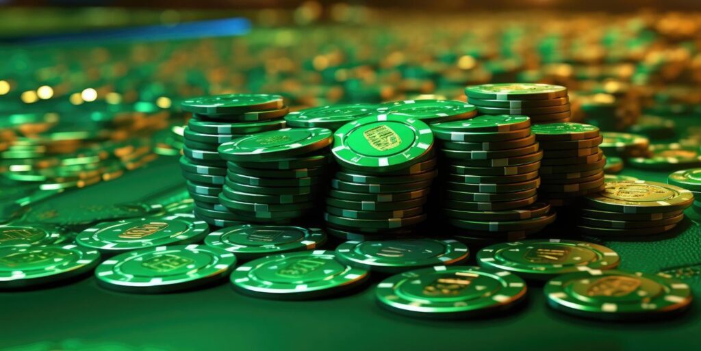 casino green tokens
